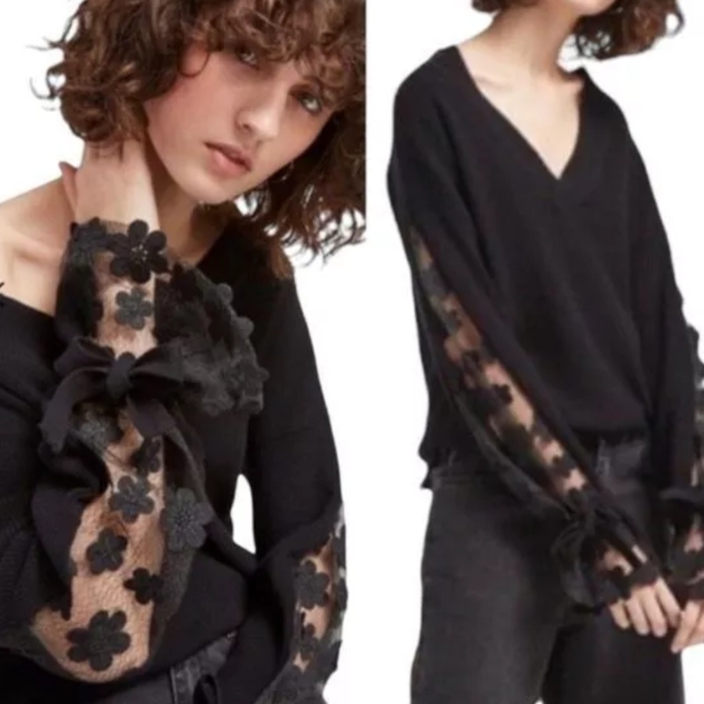 French 🥖 Connection Caballo Sweater - Size Medium, Black, Like New